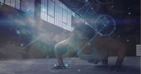 Dynamic Network Overlay on Active Push-Up Workout