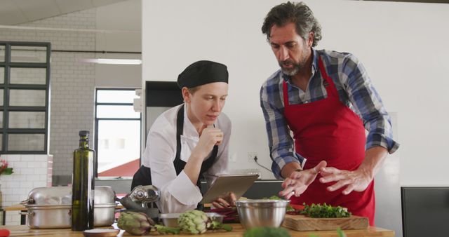 Professional Chefs Collaborating in a Modern Kitchen - Download Free Stock Images Pikwizard.com