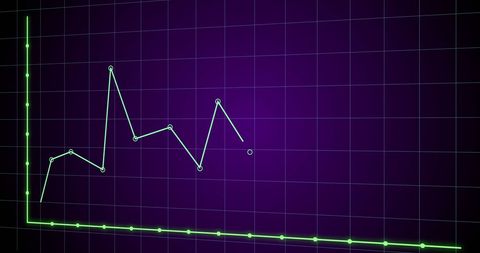Digital Graph Display with Dynamic Flux on Purple Background - Download Free Stock Images Pikwizard.com