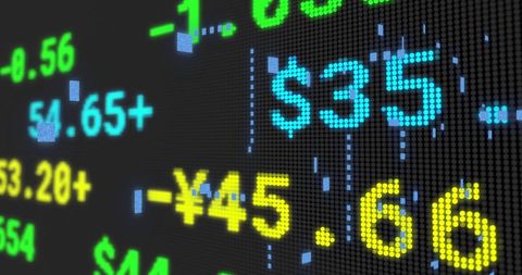 Digital Stock Market Numbers on Black Background - Download Free Stock Images Pikwizard.com