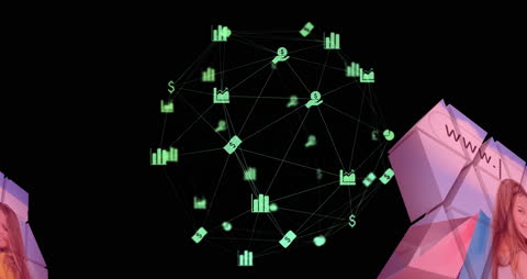 Global Network and Technology Connections Animation