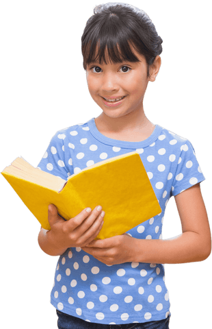 Happy Girl Holding Book, Transparent Childhood Reading PNG - Download Free Stock Videos Pikwizard.com