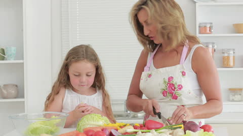 Mother and Daughter Bonding Through Cooking and Learning