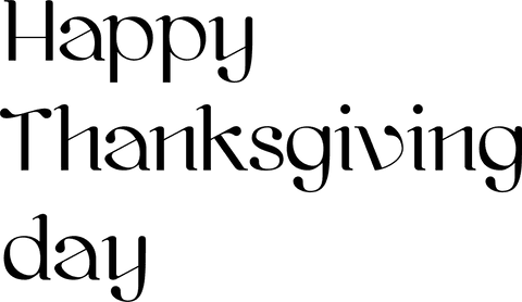 Happy thanksgiving day text on transparent background