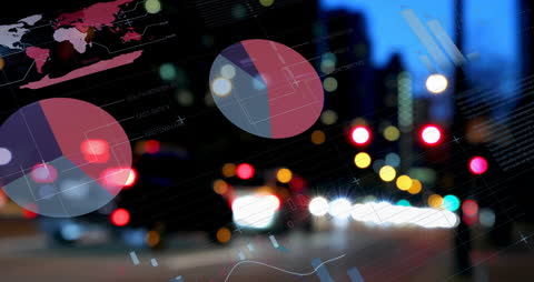 Abstract Data Analytics Overlapping City Skyline