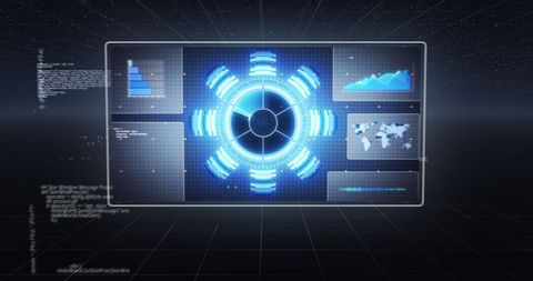 Futuristic Data Processing Interface with Animated Elements - Download Free Stock Images Pikwizard.com
