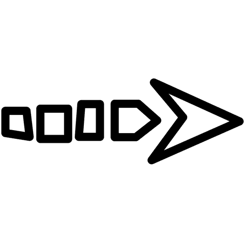 Black outlined arrow pattern on transparent background vector design