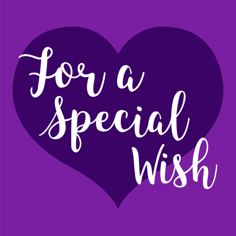 Transparent Love Heart with 'For a Special Wish' Text Art