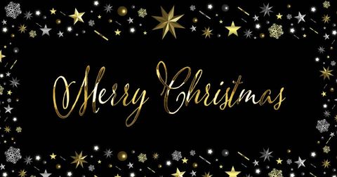 Elegant Merry Christmas Greetings with Star Ornaments - Download Free Stock Images Pikwizard.com