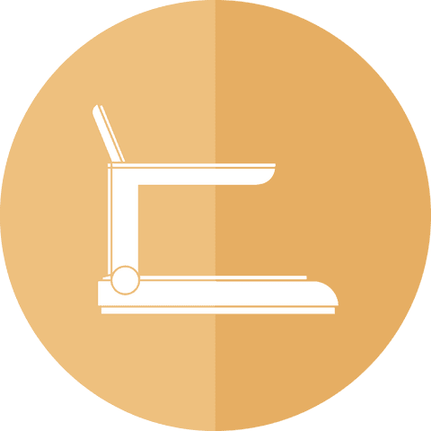 Illustration of Treadmill Icon on Transparent Background
