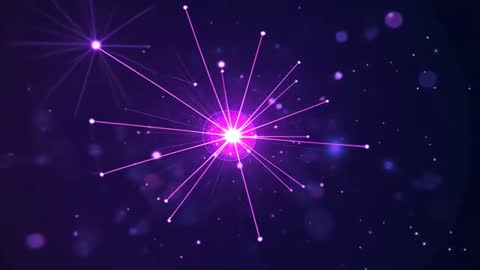 Futuristic Neon Light Burst with Digital Grid Extension