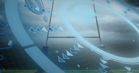 Virtual Reality in Rugby Stadium with Digital Overlay - Download Free Stock Images Pikwizard.com