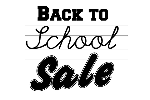 Transparent back to school sale text illustration