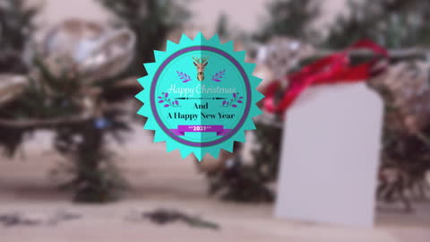 Animated Christmas and New Year Greetings with Ornaments