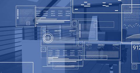 Digital Data Processing Display in Modern Office - Download Free Stock Images Pikwizard.com