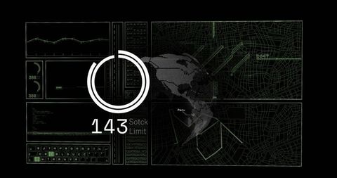 Data Dashboard with Metrics and Earth Map Elements