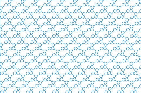 Seamless geometric blue pattern on transparent background