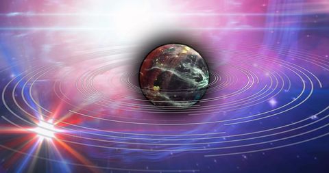 Mystical Planet in Vibrant Cosmic Swirls - Download Free Stock Images Pikwizard.com