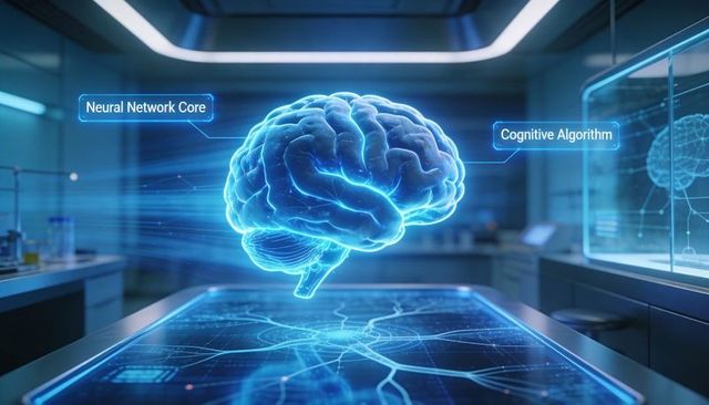 Holographic Brain Display Streaming Neural Network Core and Cognitive Algorithm