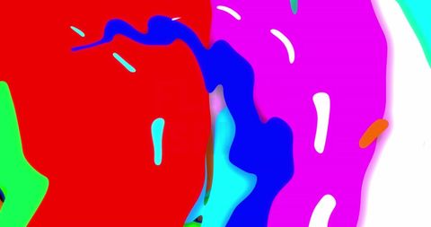 Bright abstract multicolor waves with bold text overlay