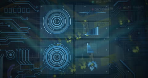 Global Digital Interface with Futuristic Network Connections