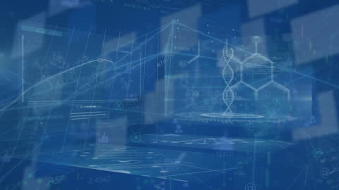 Digital Interface Displaying Genetic and Business Data Analytics