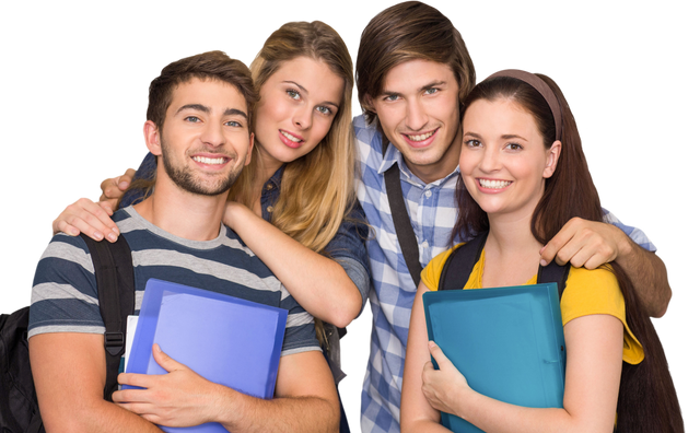 Happy Students Holding Folders in a Transparent Background - Download Free Stock Videos Pikwizard.com