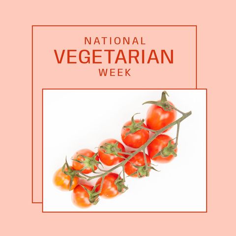 national vegetarian week with fresh cherry tomatoes - Download Free Stock Templates Pikwizard.com