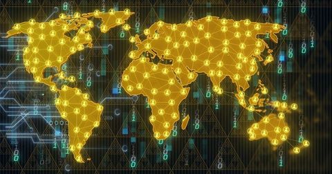 Connecting Global Network Mesh with Pulsing Gold Nodes and Binary Streams Holographic