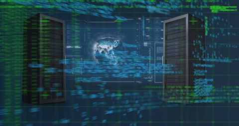 Digital Servers with Global Network Data Interface - Download Free Stock Images Pikwizard.com
