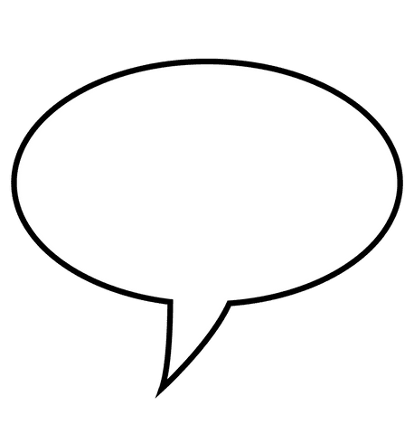 Transparent Background White Speech Bubble for Creative Design