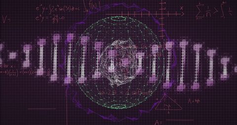 Abstract Brain with Mathematical Equations and Data Visualization - Download Free Stock Images Pikwizard.com