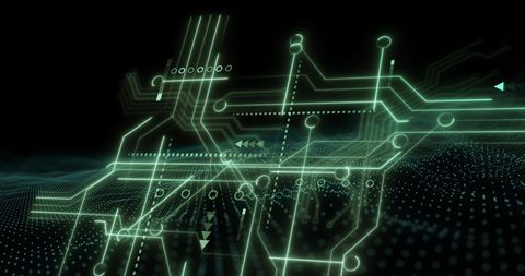Abstract Circuit Board Design with Digital Data Elements - Download Free Stock Images Pikwizard.com
