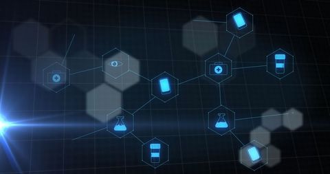 Futuristic Medical Interface with Digital Health Icons - Download Free Stock Images Pikwizard.com