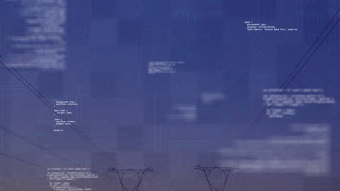 Data Flow and Electricity Transmission Concept Animation
