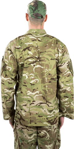 Rear View of Soldier in Camouflage Uniform on Transparent Background - Download Free Stock Videos Pikwizard.com