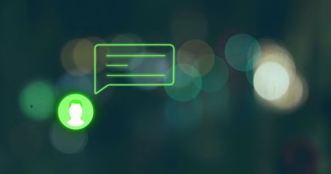 Digital Communication Icon with Abstract Background - Download Free Stock Images Pikwizard.com
