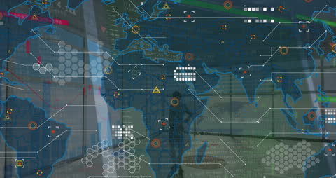 Global Data Network Technology Concept Background