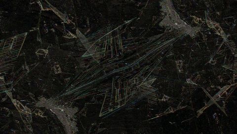 Iridescent angular fracture texture creating geometric shards and jagged diagonal lines