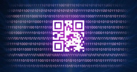 qr code on binary background representing digital connectivity - Download Free Stock Images Pikwizard.com
