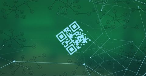 Digital Network and QR Code for Global Business Integration - Download Free Stock Images Pikwizard.com