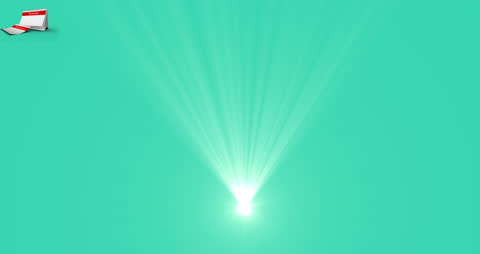 Radiant Light Beams on Vibrant Green Background