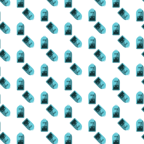 Seamless Blue Backpack Pattern on Transparent Background - Download Free Stock Videos Pikwizard.com