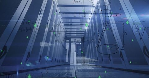 Data Processing Graphics in High-Tech Server Room - Download Free Stock Images Pikwizard.com
