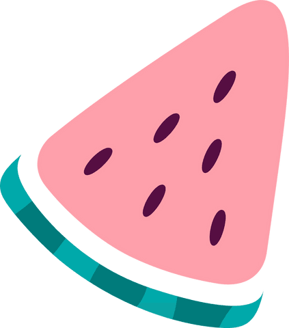 minimalist colorful watermelon slice with transparent background - Download Free Stock Videos Pikwizard.com