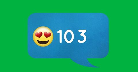 Social Media Notifications Emoji on Green Background - Download Free Stock Images Pikwizard.com