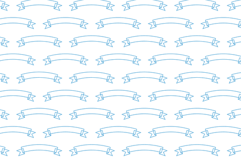 Repeating blue banners on transparent background seamless design