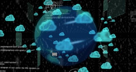Global Digital Data Cloud Network Visualization - Download Free Stock Images Pikwizard.com