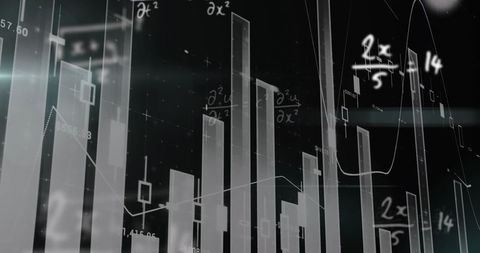 Immersive 3d virtual charts with mathematical overlays
