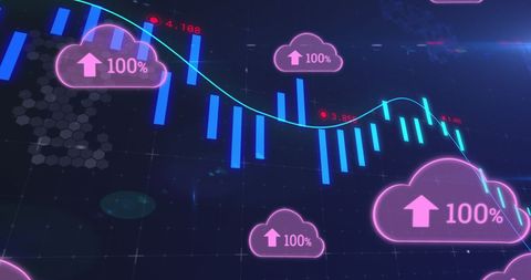 Data growth in financial technology display
